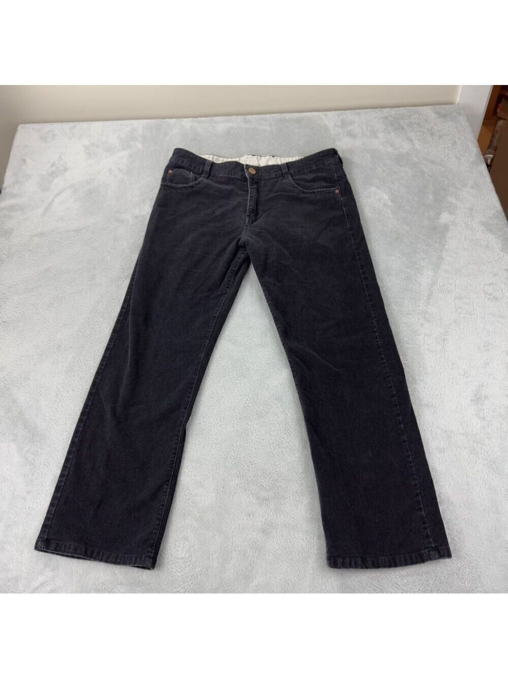 Levi's 513 Men's Black Corduroy Jeans Size 36 Waist 26 Length Zipper Fly